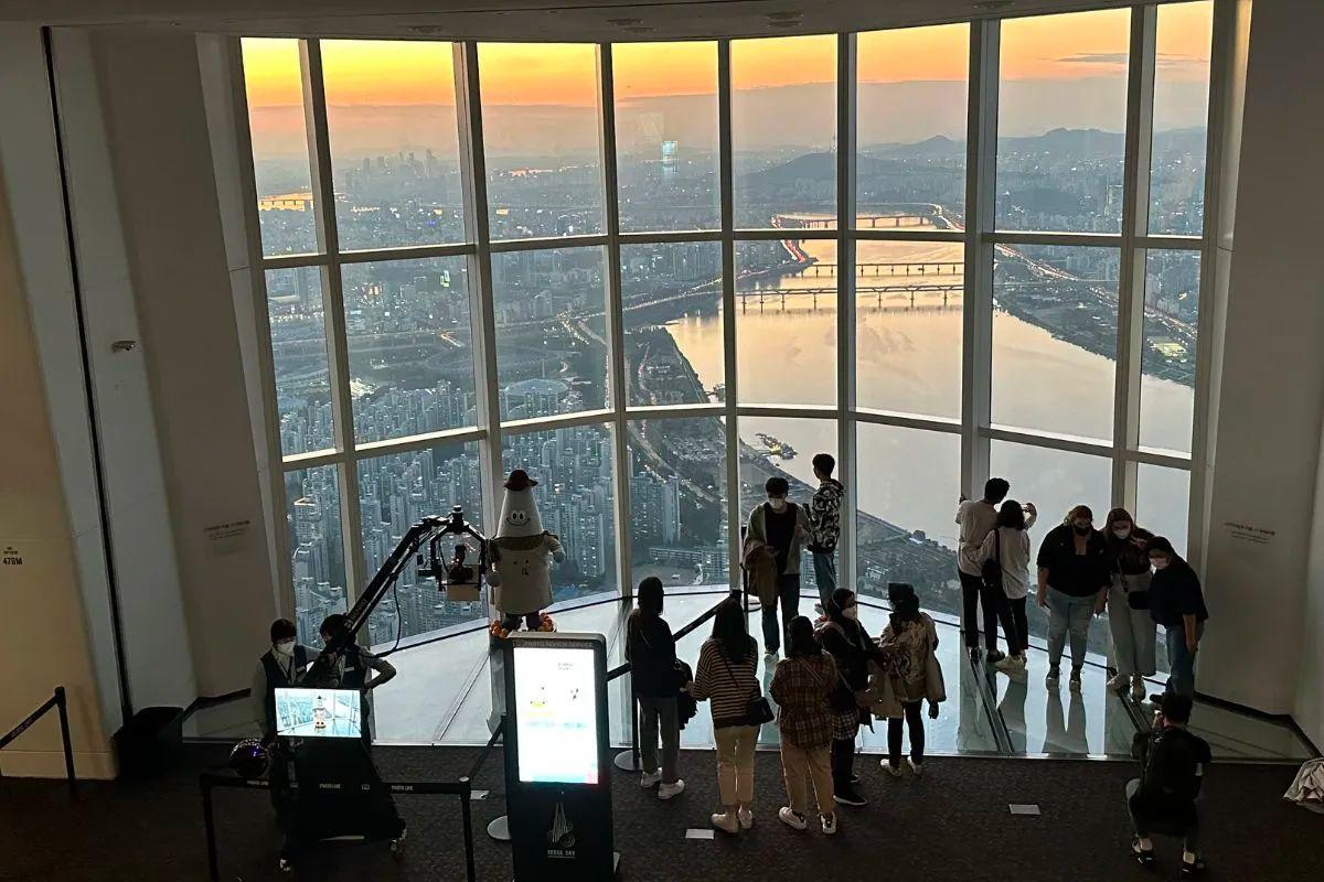 seoul sky đài quan sát ở lotte world
