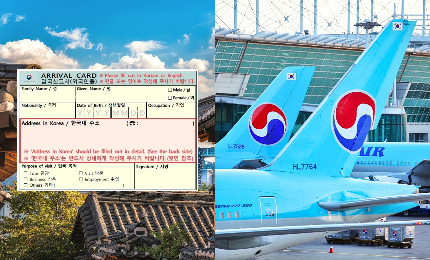 Hướng dẫn điền tờ khai nhập cảnh Hàn Quốc và tờ khai hải quan bằng tiếng Việt