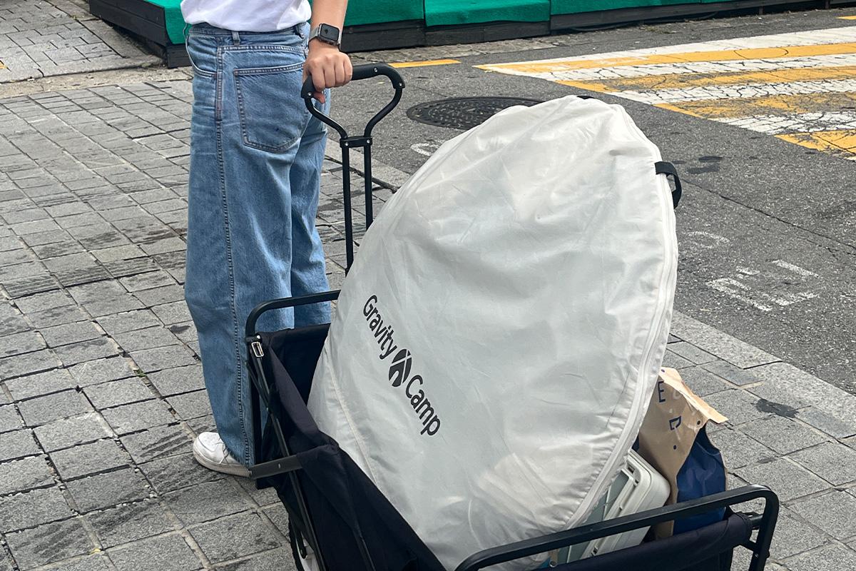 韓国旅行 ソウル 建大 漢江公園 ヒーリングテント ピクニック