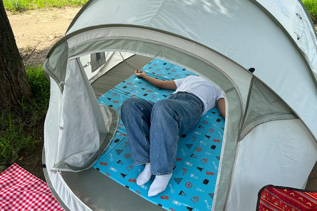 韓国旅行 ソウル 建大 漢江公園 ヒーリングテント ピクニック