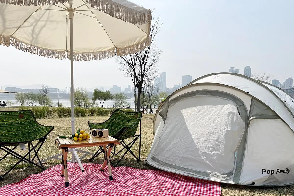 韓国旅行 ソウル 江南 漢江公園 盤浦 ヒーリングテント ピクニック