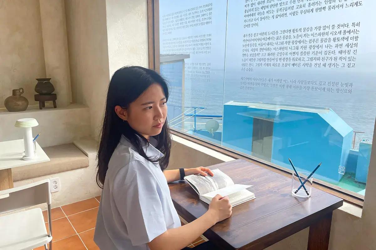 韓国旅行 釜山 釜山カフェ 影島 See Sea with BOOK ヒンヨウル文化村 ヨウルマーク