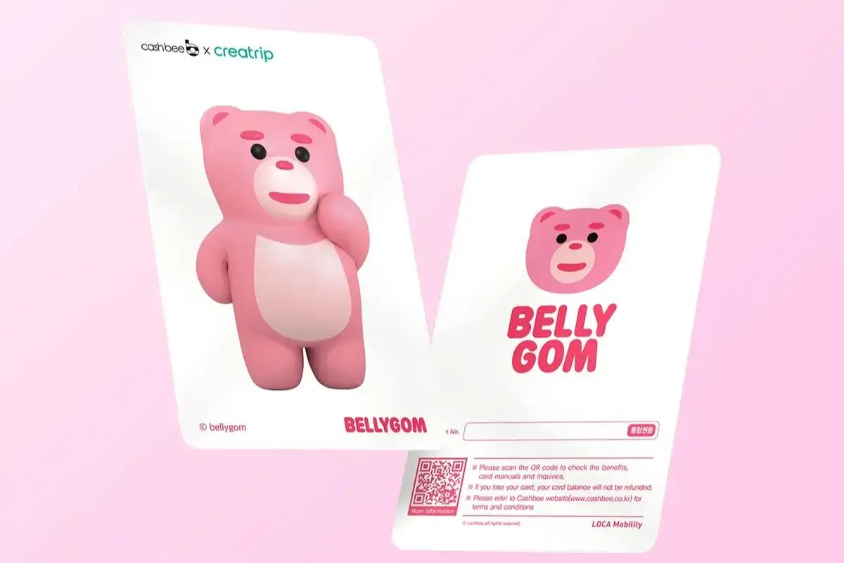 5,000ウォンがチャージ済みのCreatrip×BELLYGOM交通カード、受け取りやすい空港でのピックアップの様子。韓国旅行をスムーズにスタートするのに最適なアイテム。