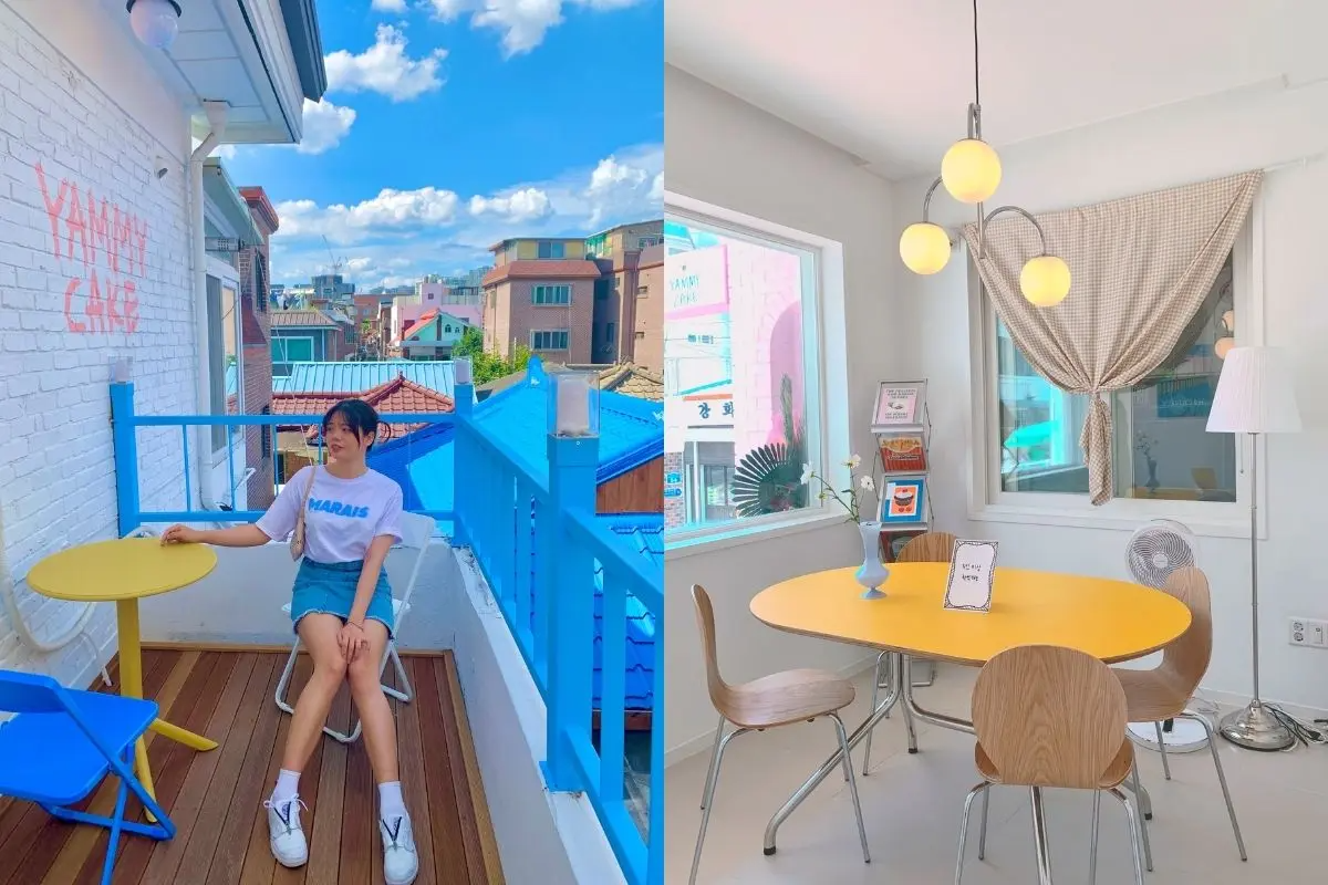 khu chụp ảnh ở Yammy Cake 야미케이크, quán cafe đẹp ở Yeonnamdong, Seoul