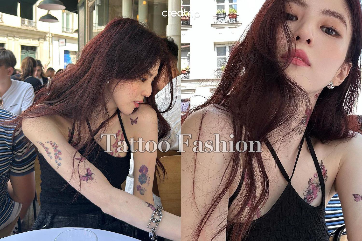 近期吹起的紋身貼紙風潮！韓系清新女孩必備