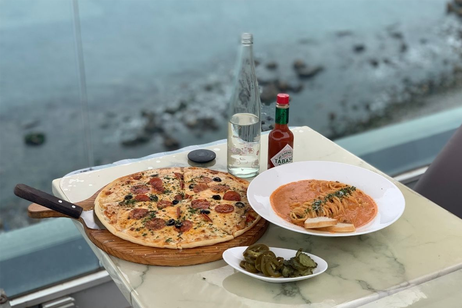 đồ ăn ở nhà hàng Miposeawa 미포씨와 haeundae busan 