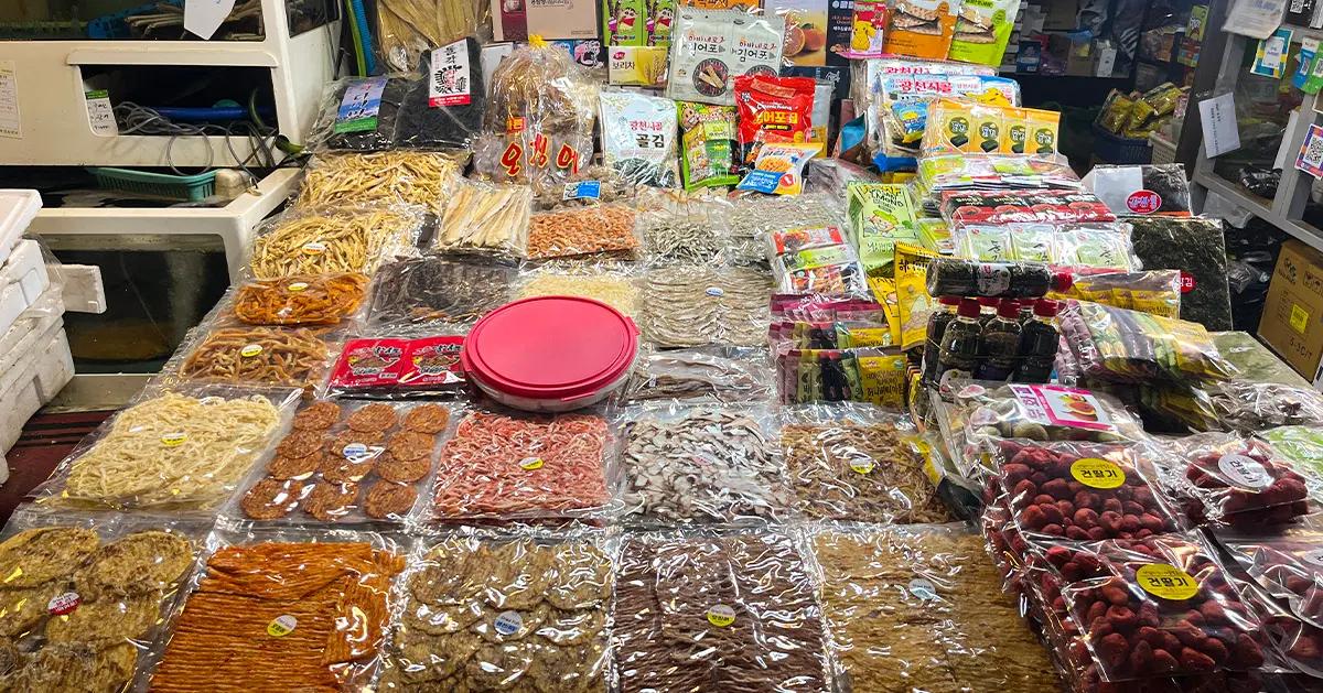 Souvenirladen auf dem Gwangjang-Markt