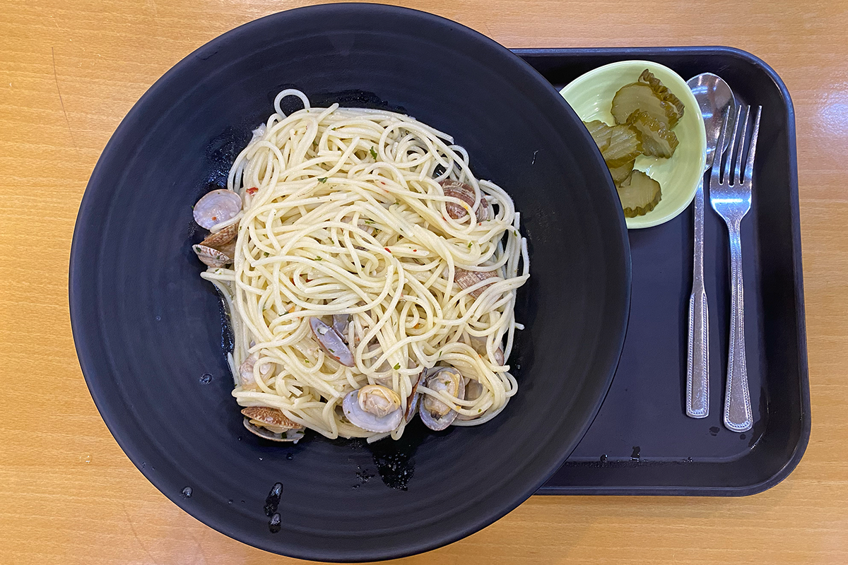 고를샘で註文したオリーブオイルパスタの画像