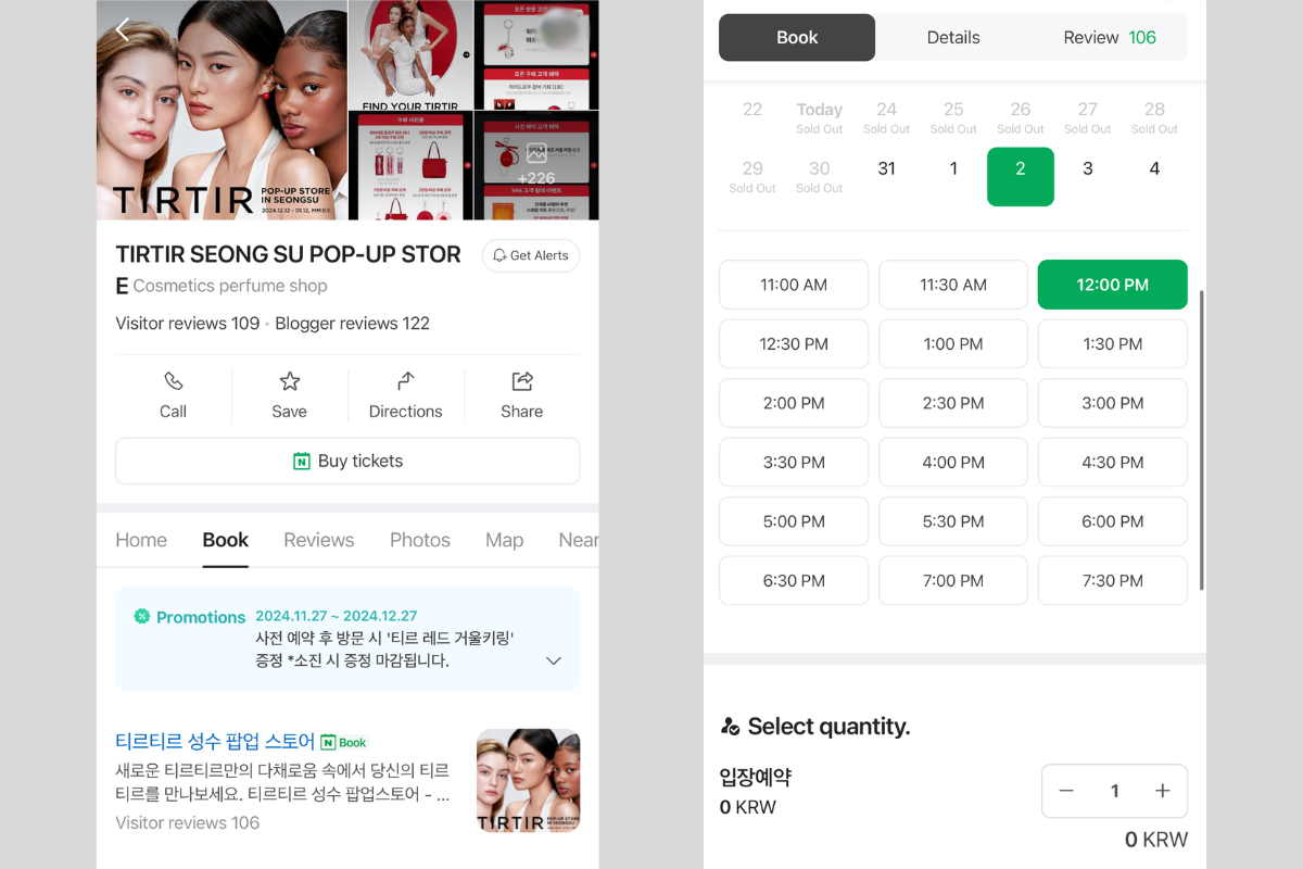 Beautiful blue themed pop-up shop displaying a unique design.