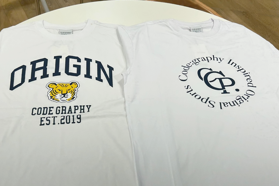 2号CGP老虎LOGO短袖T恤和3号圆形LOGO短袖T恤的特色亮点，展示独特的虎头和文字logo设计