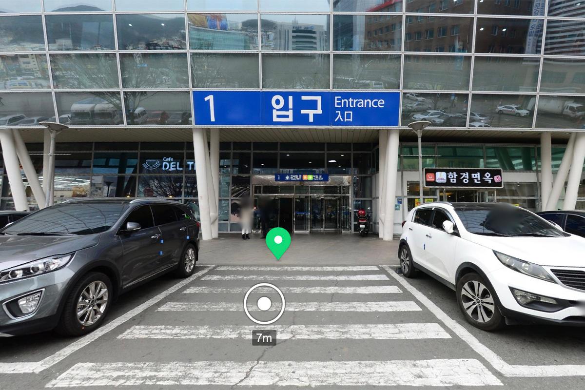 KTX Busan Station, Exit 1, main gathering point for Palgongsan Autumn Tour in Korea.