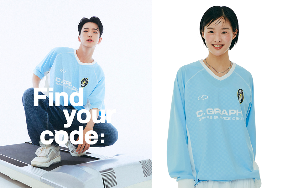 蓝色运动风T恤，Codegraphy 'Find your code' 系列