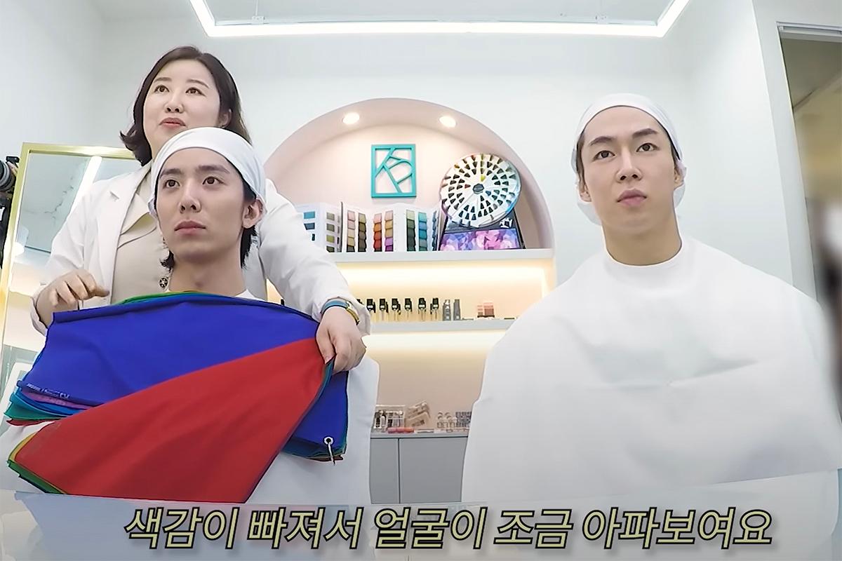 不同色調的顏色布料展示，用於個人色彩診斷