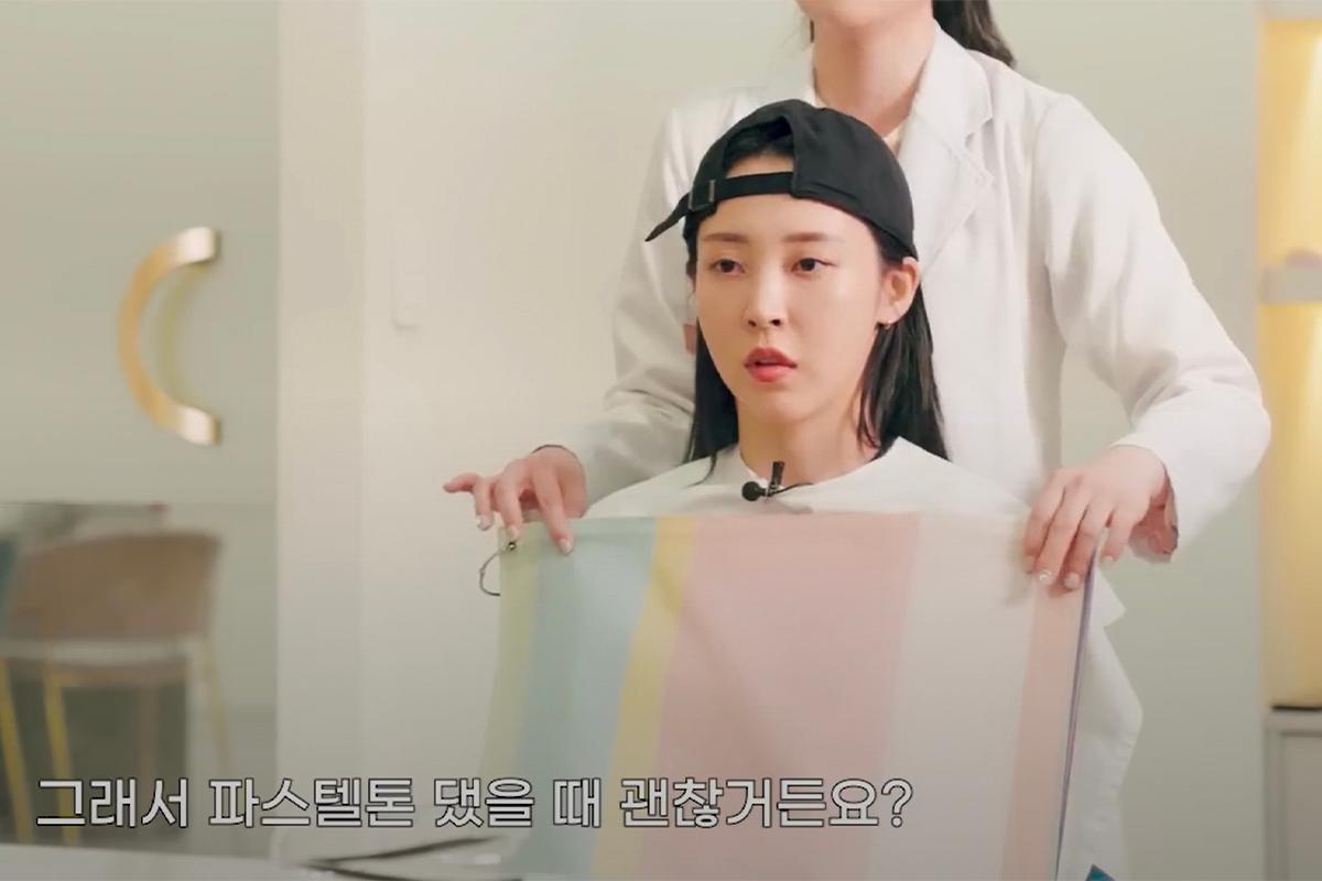 位於韓國的個人色彩診斷中心展示不同色彩選擇