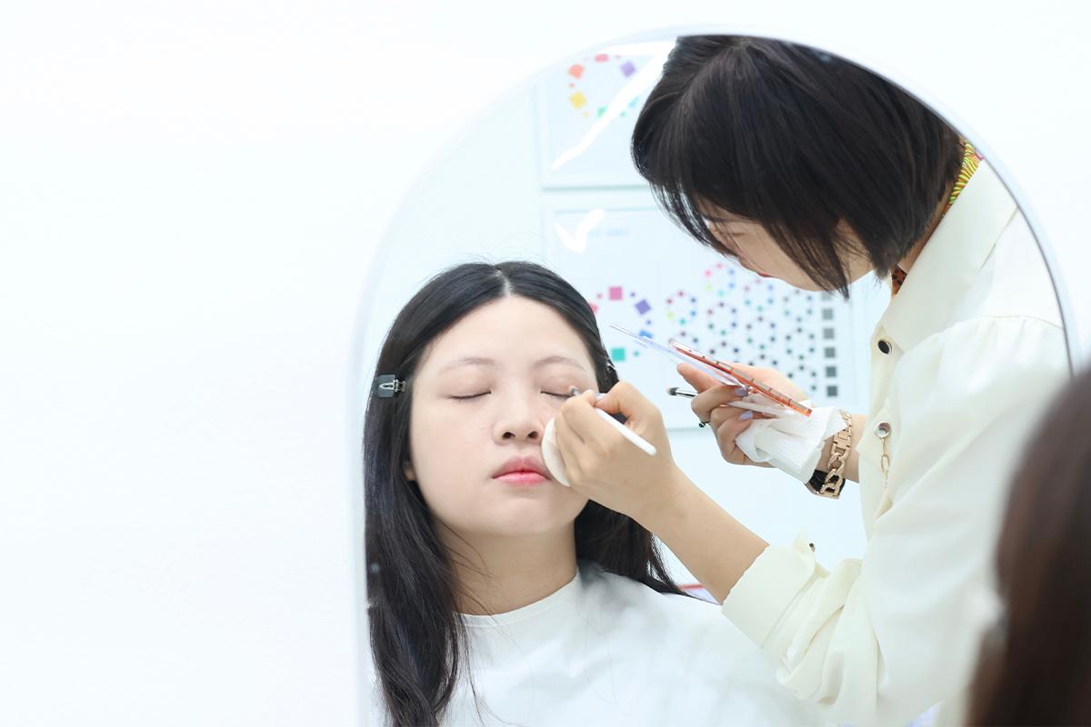 Collection of eyeshadow palettes for personal color analysis.