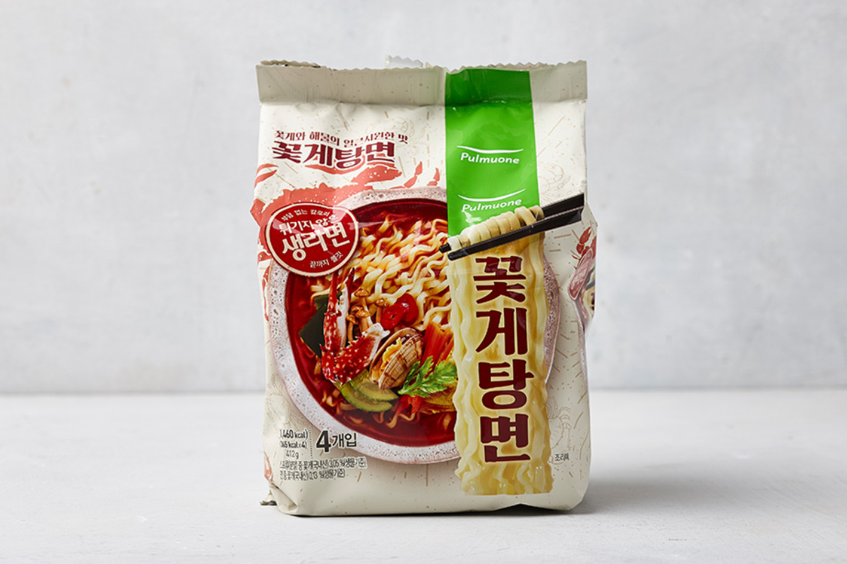 韓國即食麵 韓國公仔麵推薦 非油炸即食麵 低卡即食麵 韓國手信 Pulmuone花蟹湯麵