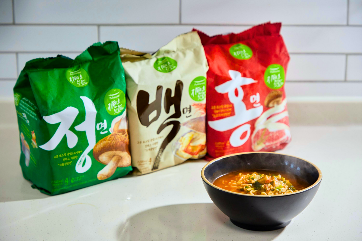 韓國即食麵 韓國公仔麵推薦 非油炸即食麵 低卡即食麵 韓國手信 Pulmuone白麵 紅麵 正麵