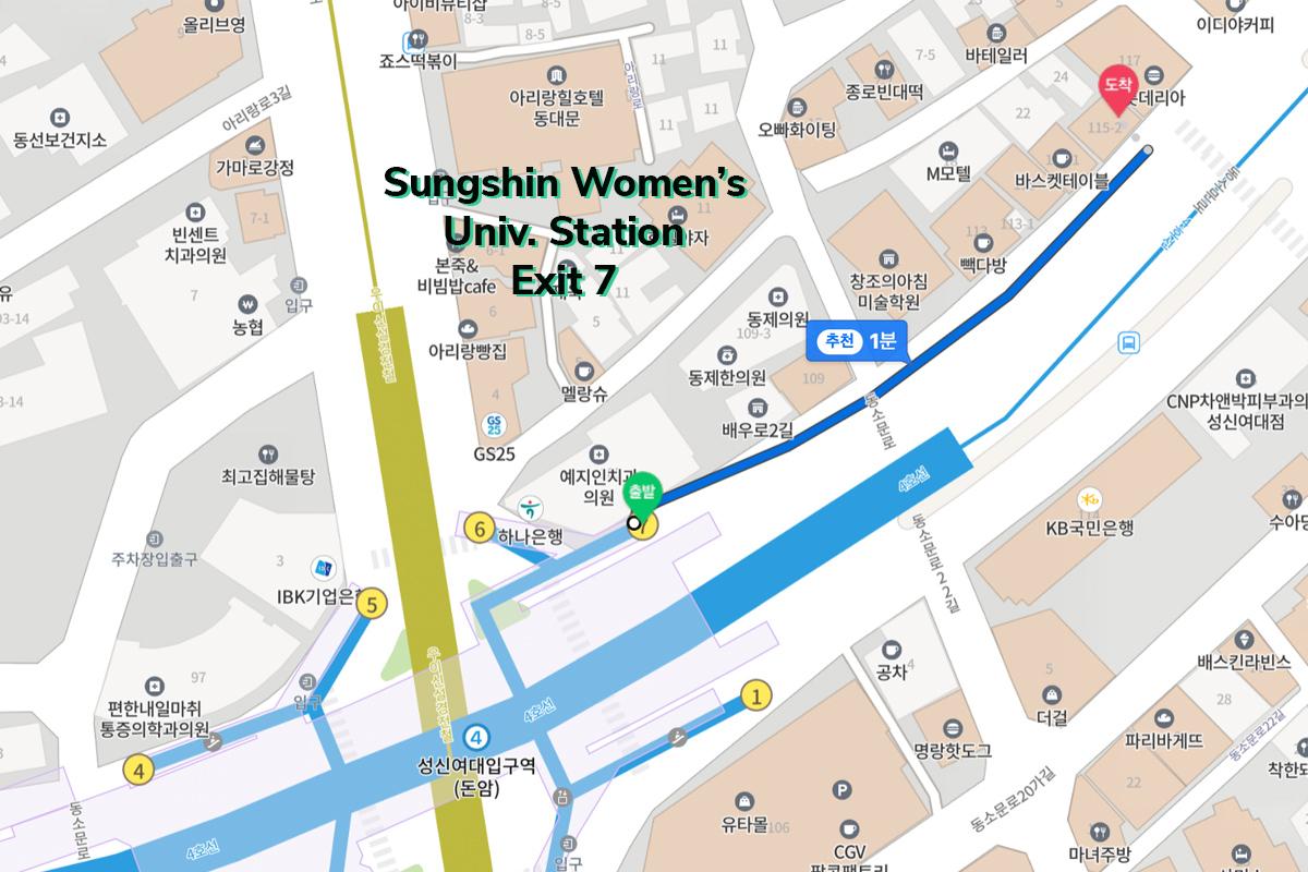 Sungshin Women's University Branch of VIEWMAP with clear signage.