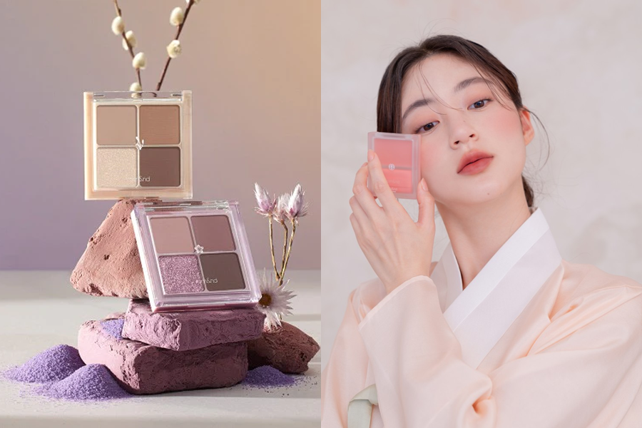 Rom&nd韓服系列眼影盤，靈感源自韓服設計，色彩和諧且自然，呈現韓式傳統美。