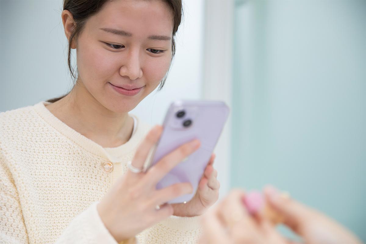 Capturing recommended beauty products during a personal color analysis at The Bom in Myeongdong, ensuring you have the best product selection available.