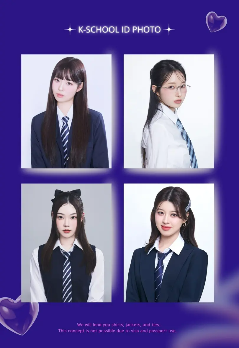 Modelro Studio 韓國校園風形象照，特色在於制服造型，適用於創意概念攝影，典雅的校園氛圍背景，帶來青春活力的視覺效果。