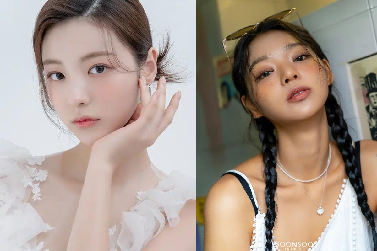 様々なスキンケア製品が並べられた棚