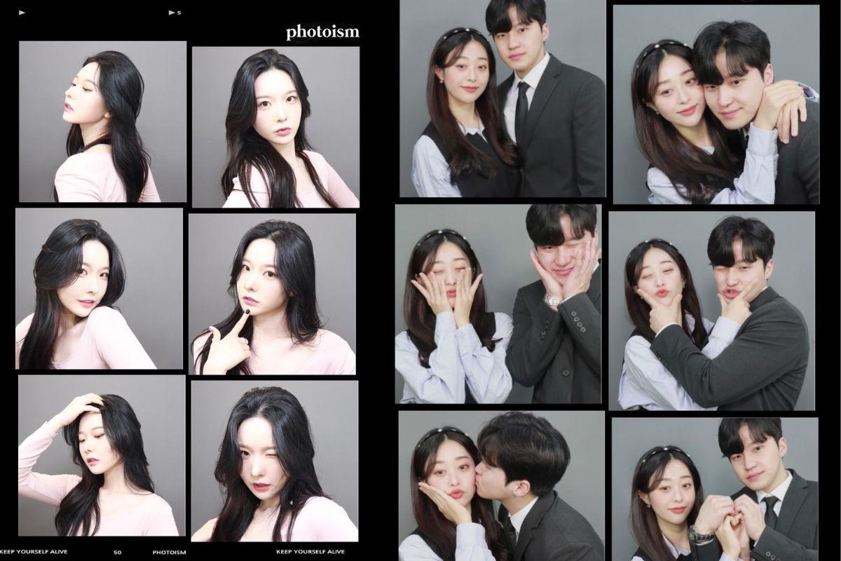 부산 지역의 Photoism Box 간판과 외부 모습, 사용자는 밝은 배경과 건물 외관을 볼 수 있음.