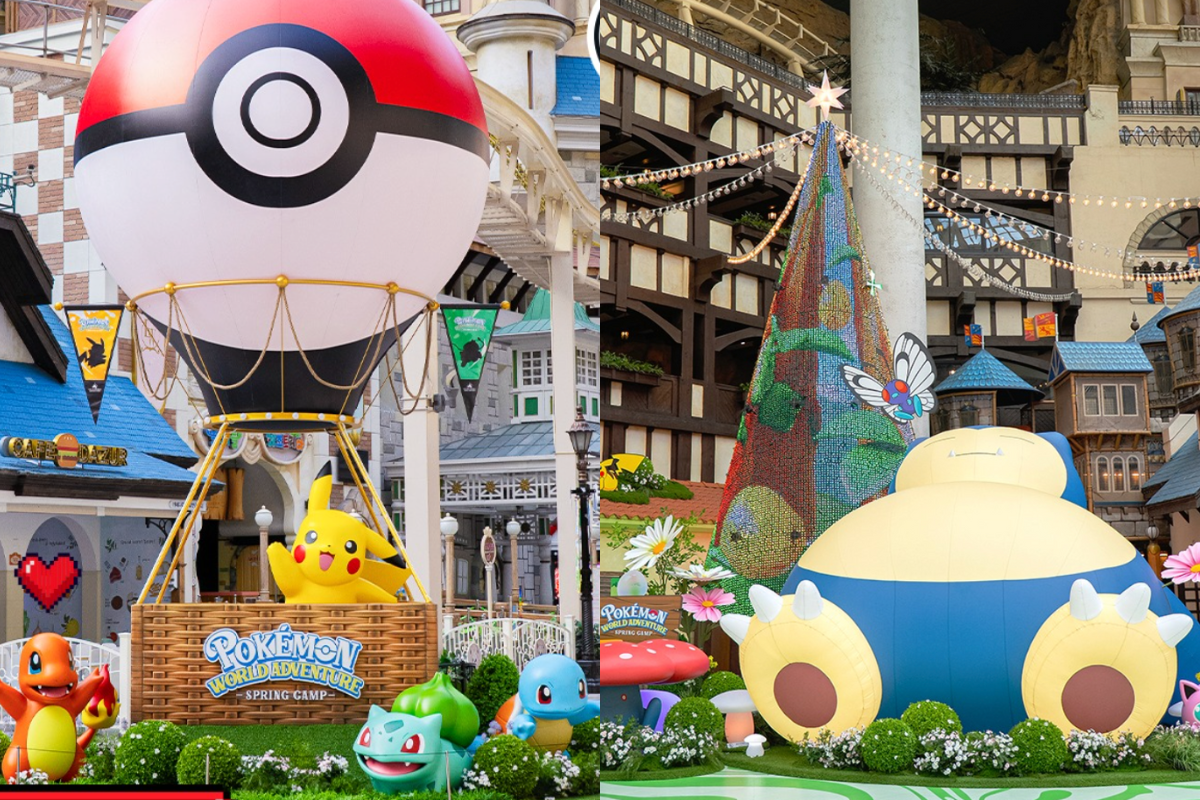Lotte World Pokémon Spring Camp - Displays life-sized installations of popular Pokémon characters like Pikachu and Snorlax inside Lotte World Park, part of the Pokémon World Adventure theme.