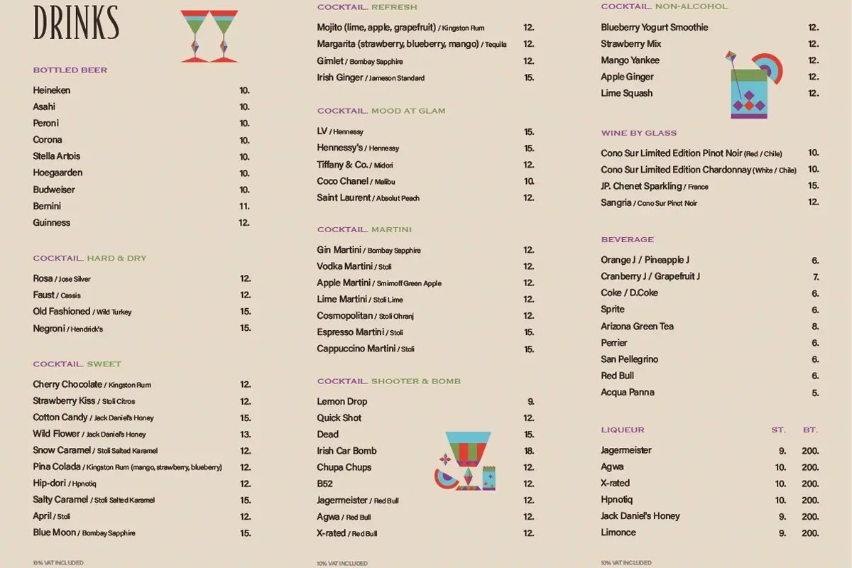 梨泰院Glam Lounge酒吧的调酒兑换券，价值10000韩元，夜生活享受推荐。