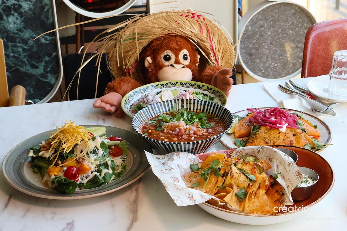 bistro MEXI的多道墨西哥美食，呈现精致的摆盘及充满异域风情的用餐体验。