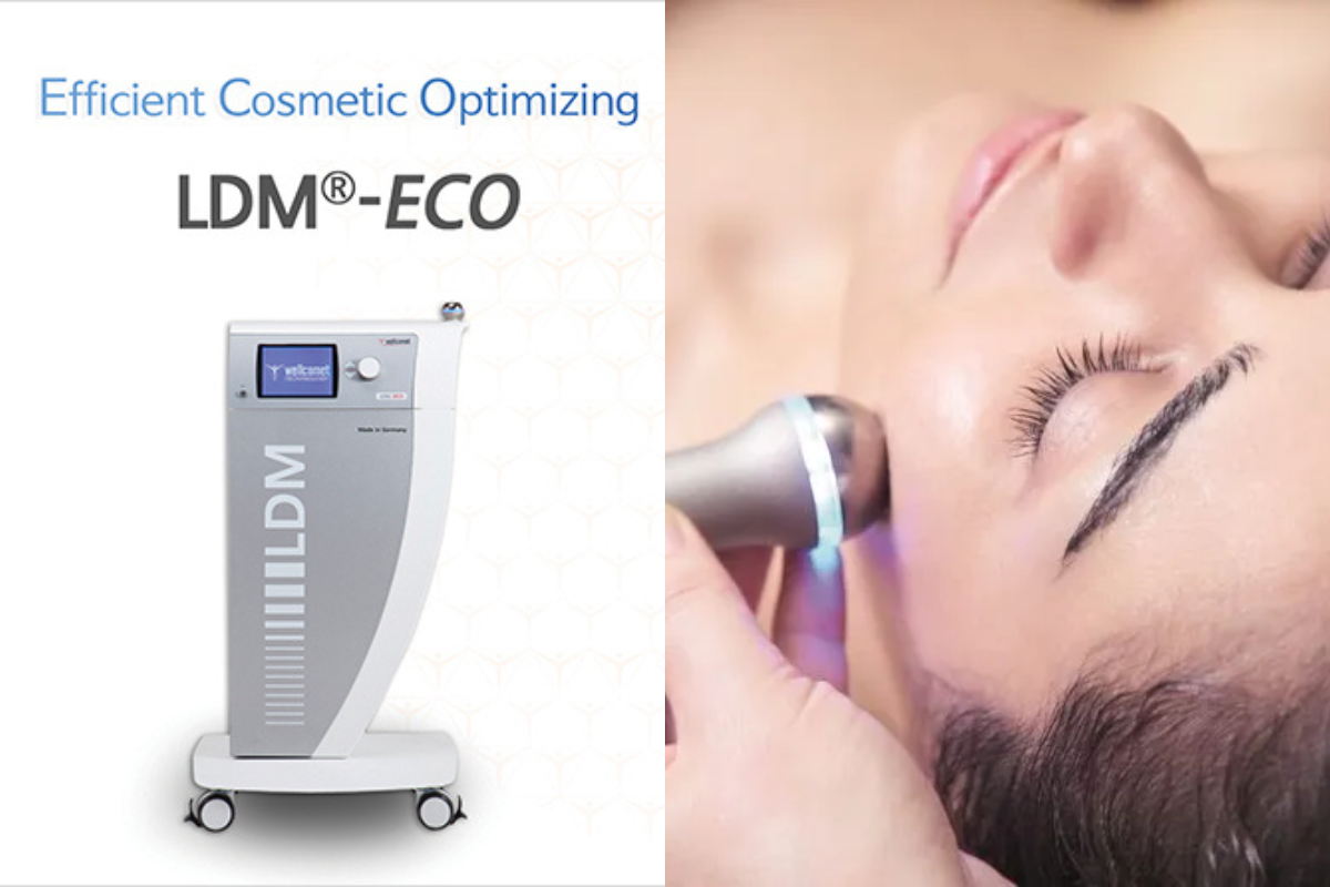 LDM-ECO machine, a Korean skin treatment utilizing ultrasound waves for regeneration.