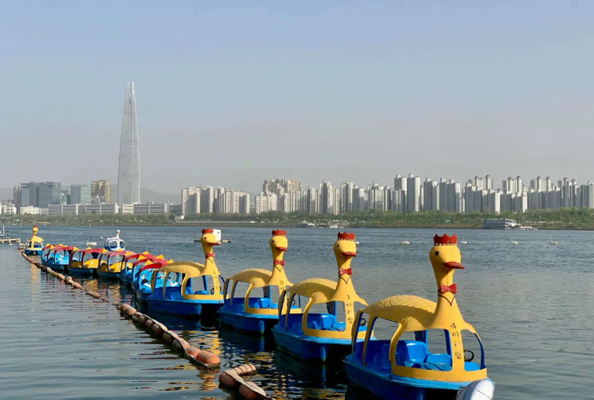 首爾旅行 漢江公園 鴨仔船