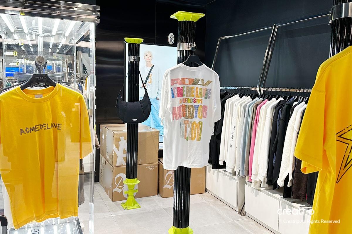 acmé de la vie ADLV潮流服飾,韓國現代免税店內的活力風格。
