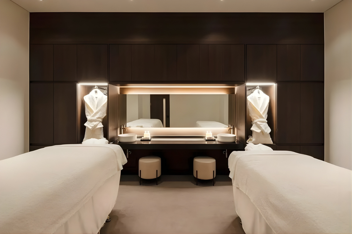 Luxurious private spa setting at THE FORET SPA designed for elite relaxation experiences.