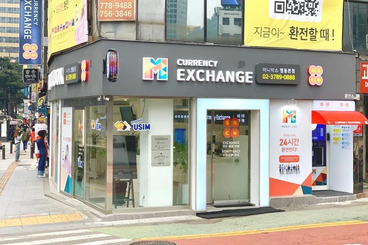 ソウル・明洞にあるMONEY BOX明洞の店舗外観