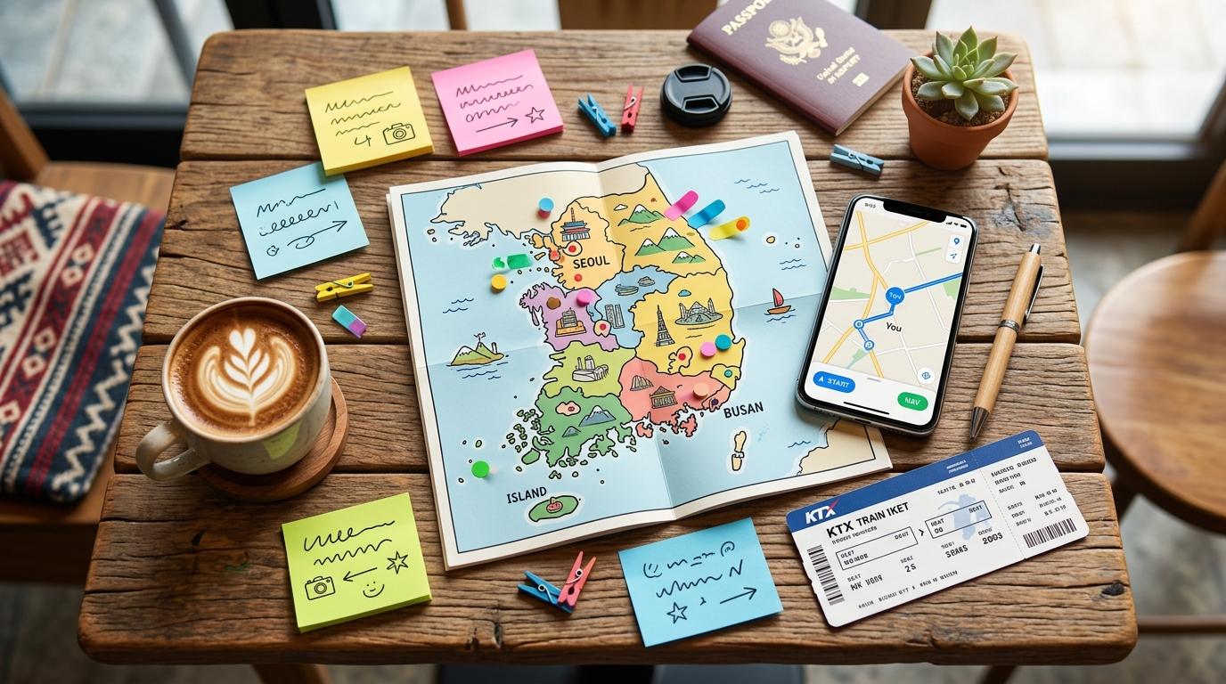 Bản đồ du lịch Hàn Quốc: Bản đồ chính thức, lộ trình thông minh và mẹo lên kế hoạch theo mùa