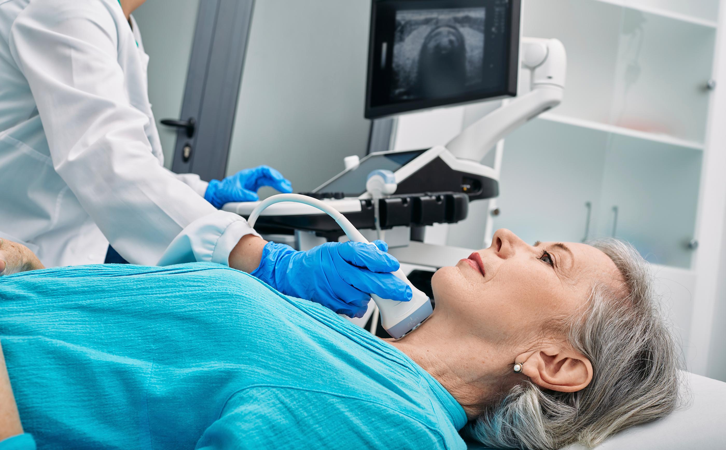 Thyroid screening illustration for women health checkup