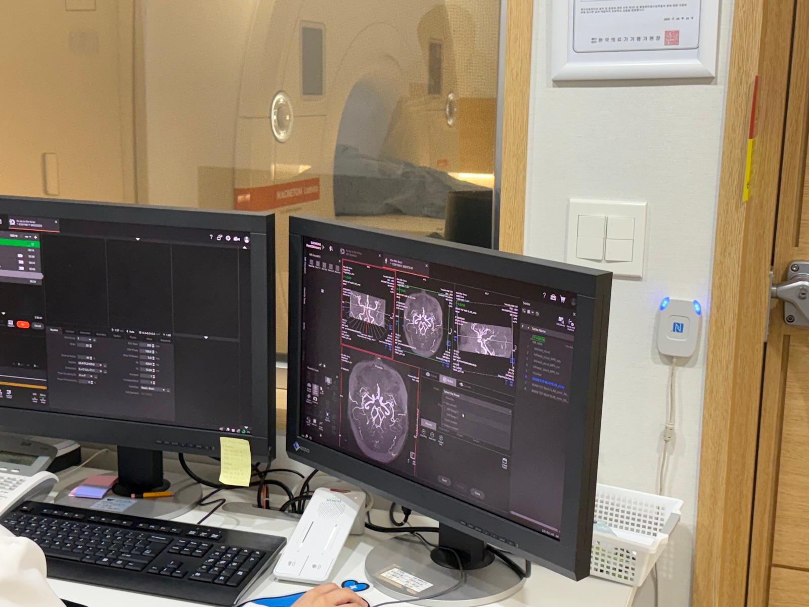 Brain MRI scan monitor