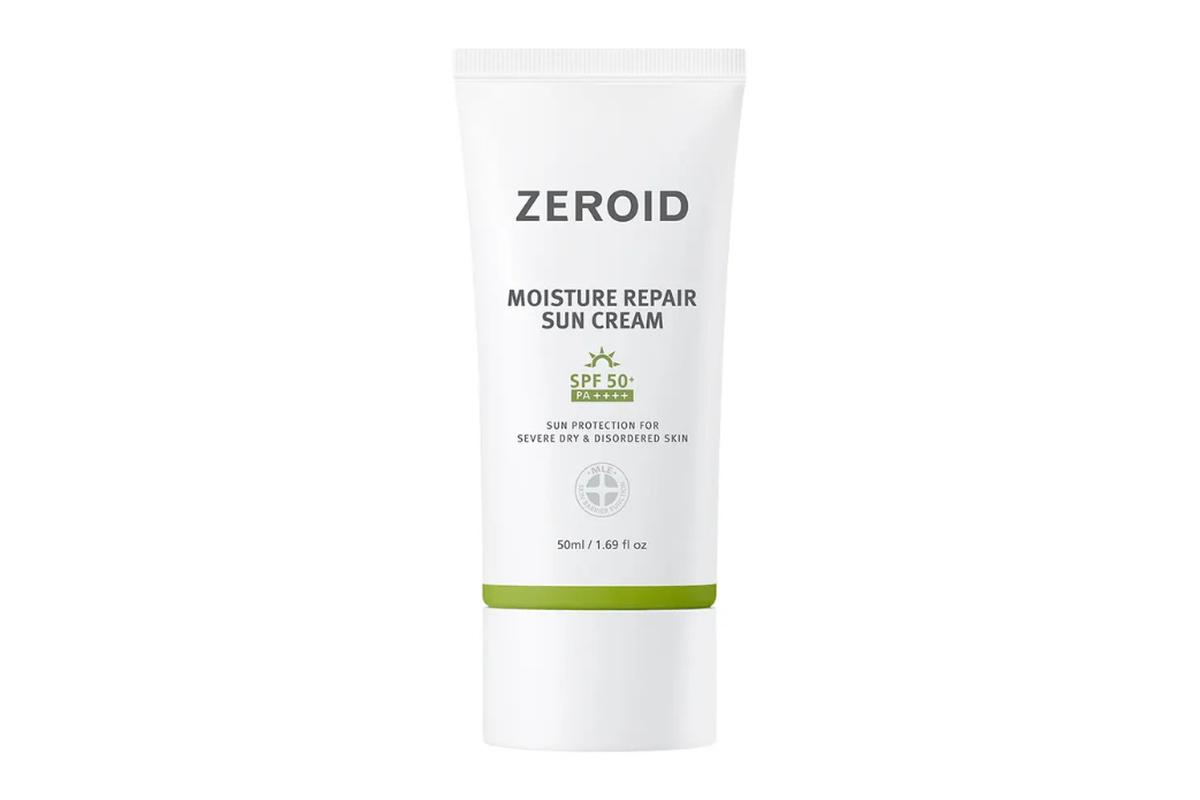 ZEROID モイスチャーリペアサンクリームのパッケージ