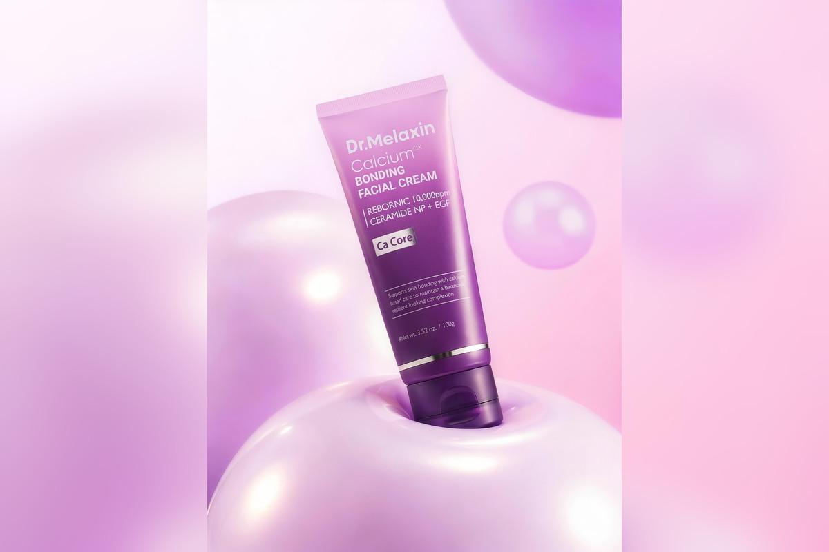 Close-up of Dr.Melaxin Calcium Bonding Face Cream packaging