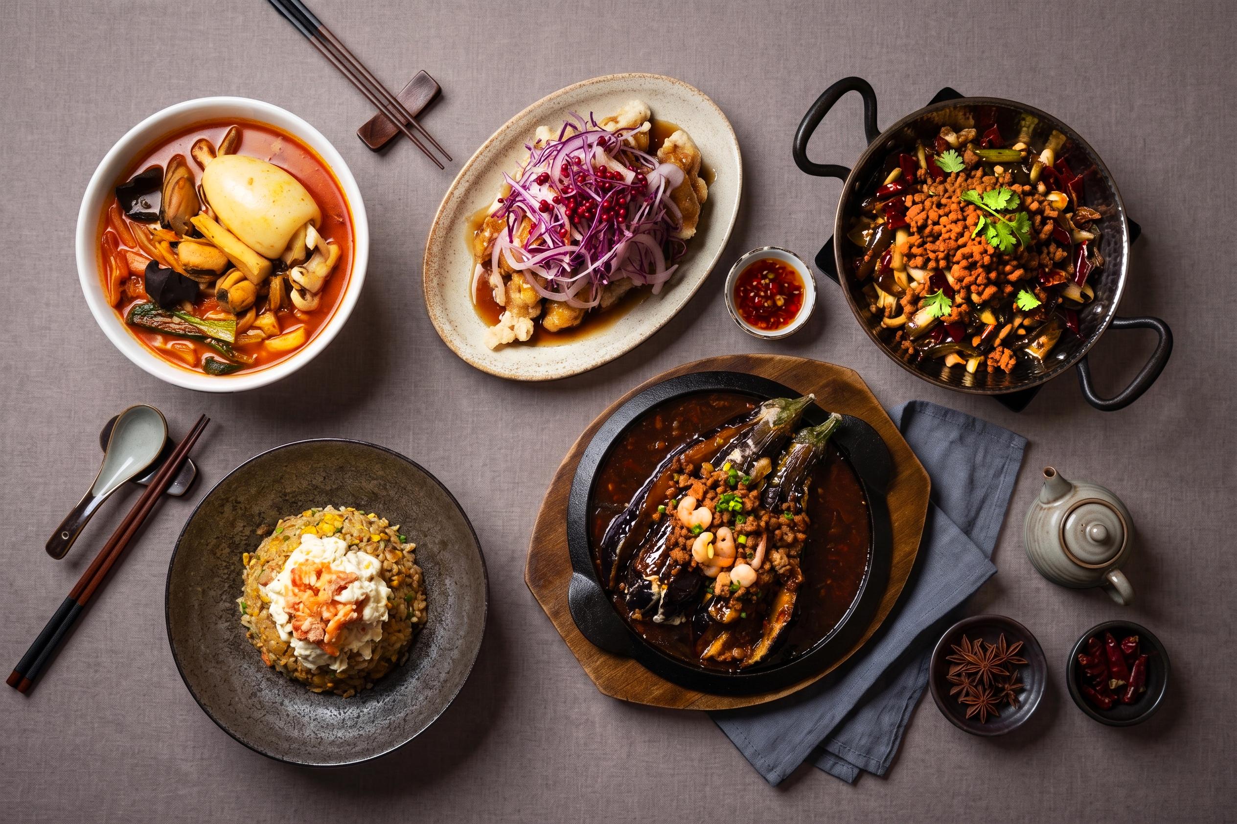 Chinese dishes served at JS Garden Xiang Hua on the 10th floor of Hyundai Department Store Trade Center