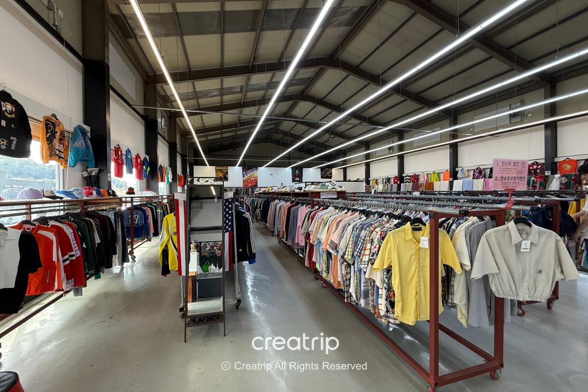 Freedy — Aisle between rows of clothing racks