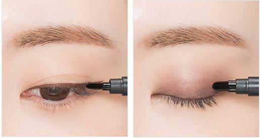 Using MISSHA Color Graph Pencil as eyeliner and eyeshadow for versatile and long-lasting eye makeup.