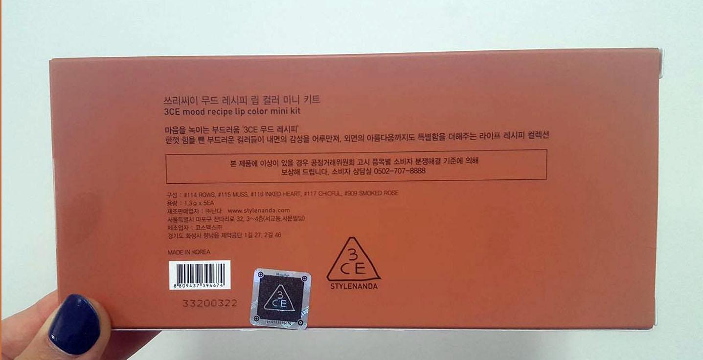 3CE MOOD RECIPE LIP COLOR  | Review on 3CE