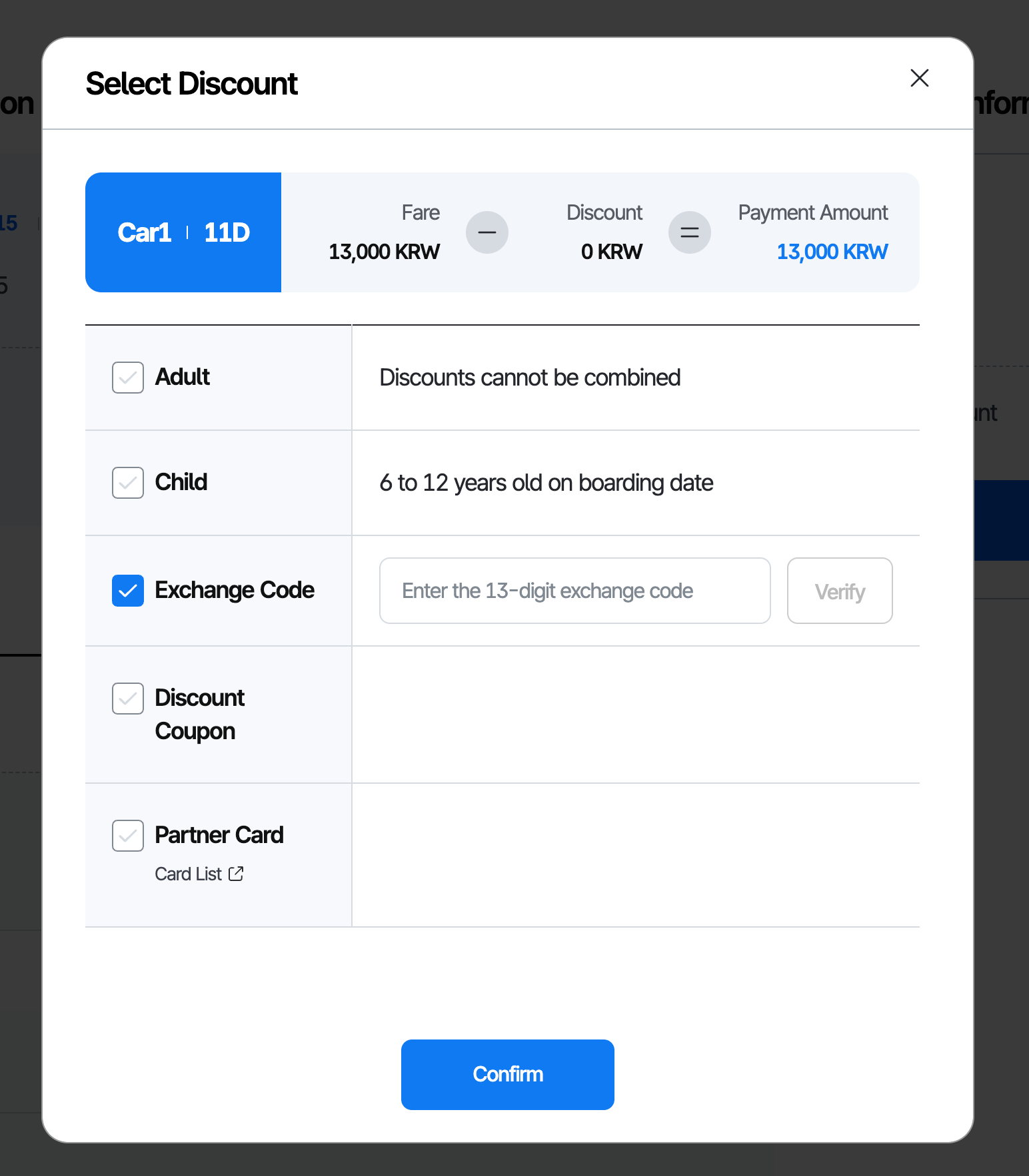 How to apply discount on the AREX express train ticket site inputing discount code voucher