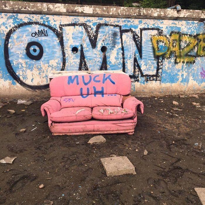 Contrast image showing the abandoned swimming pool and its vibrant surroundings, capturing the essence of serenity amidst decay.