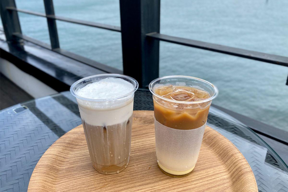 Edge Cream Latte and Nana Latte at Edge 993 Haeundae