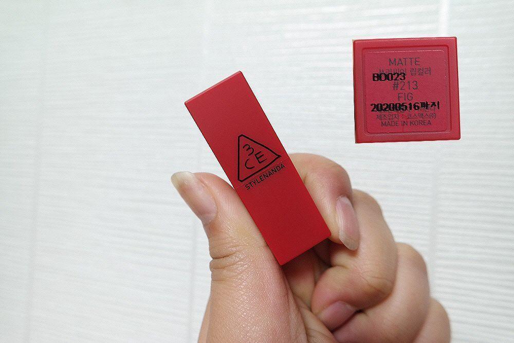 展示不同色号的3CE红色系列口红