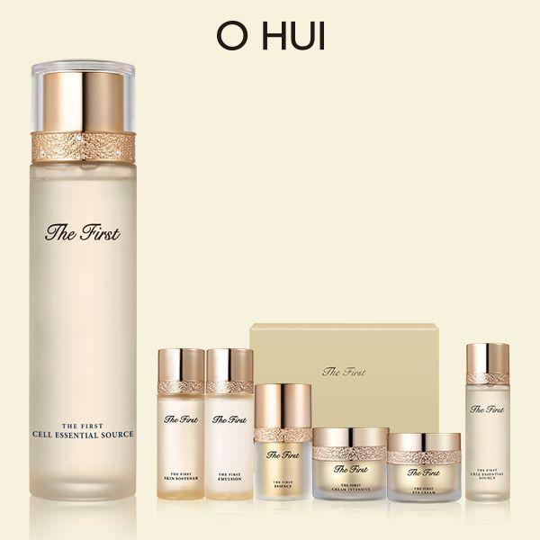 O HUI The First skincare set, featuring range of products for comprehensive skin care.