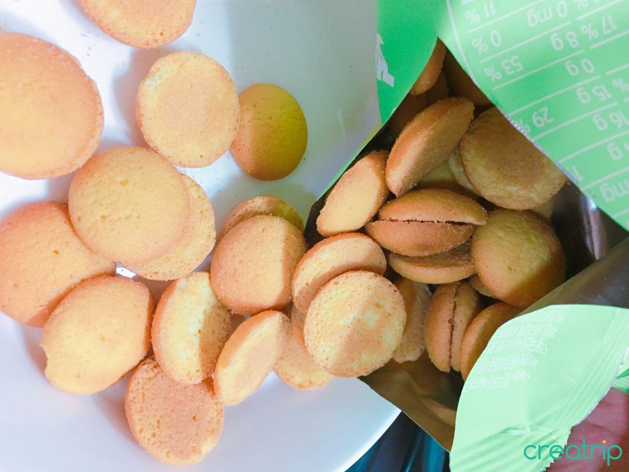 Inside view of Egg Snack package showing plentiful crispy, light golden bites.